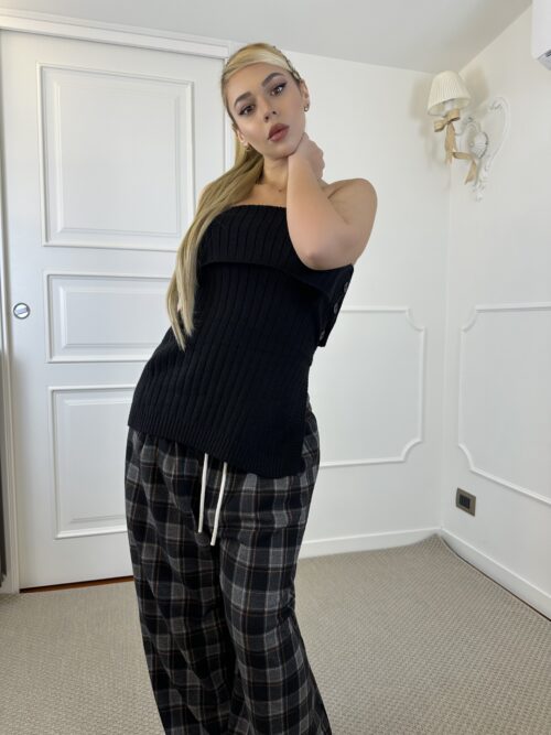 TOP MARISSA IN LANA NERO