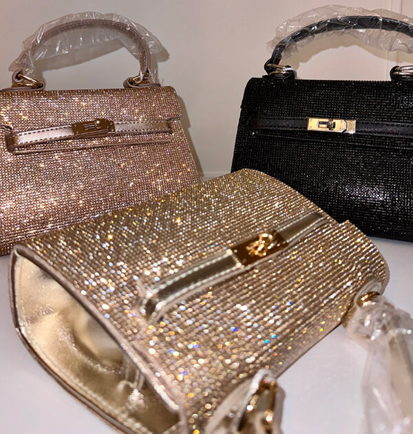 BORSA SWAROSKY CHAMPAGNE