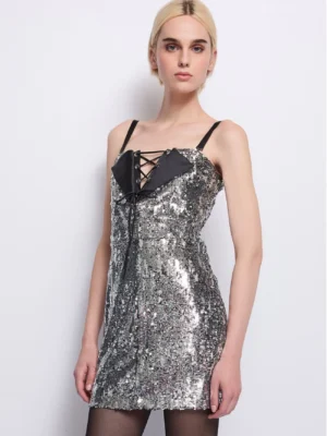 ABITO CORTO IN PAILLETTE DENNY ROSE