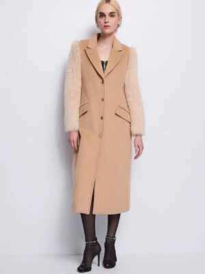 CAPPOTTO MANICHE IN ECO PELLICCIA  DENNY ROSE