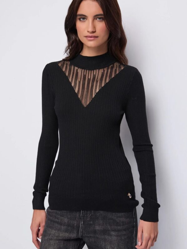 MAGLIA IN FILATO A COSTINE  DENNY ROSE