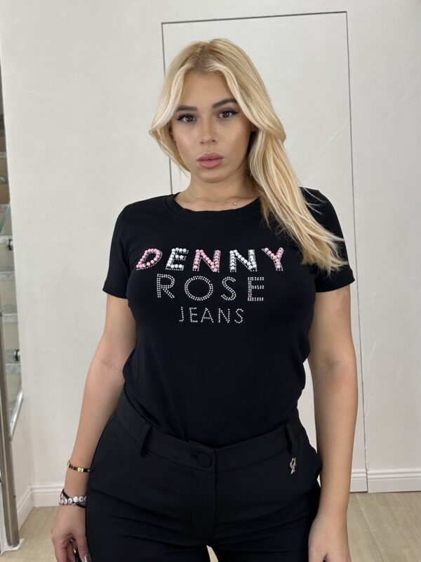 T-SHIRT BLACK DENNY ROSE