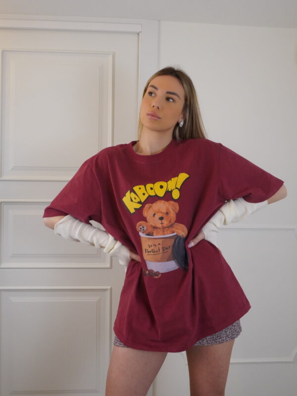 T-SHIRT "TEDDY MOOD" CON MANICOTTI