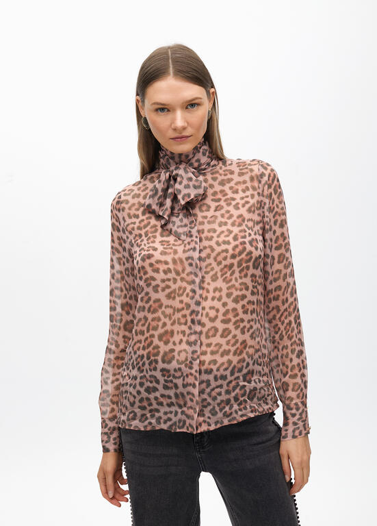 CAMICIA CON FIOCCO ANIMALIER LOLA CASADEMUNT