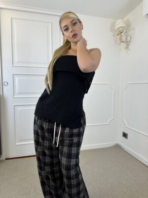 TOP MARISSA IN LANA NERO