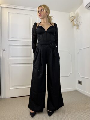 PANTALONI SHIMMER NERI