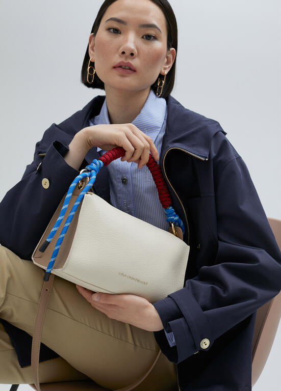BORSA BICOLOR CON MANICO IN CORDA  LOLA CASADEMUNT
